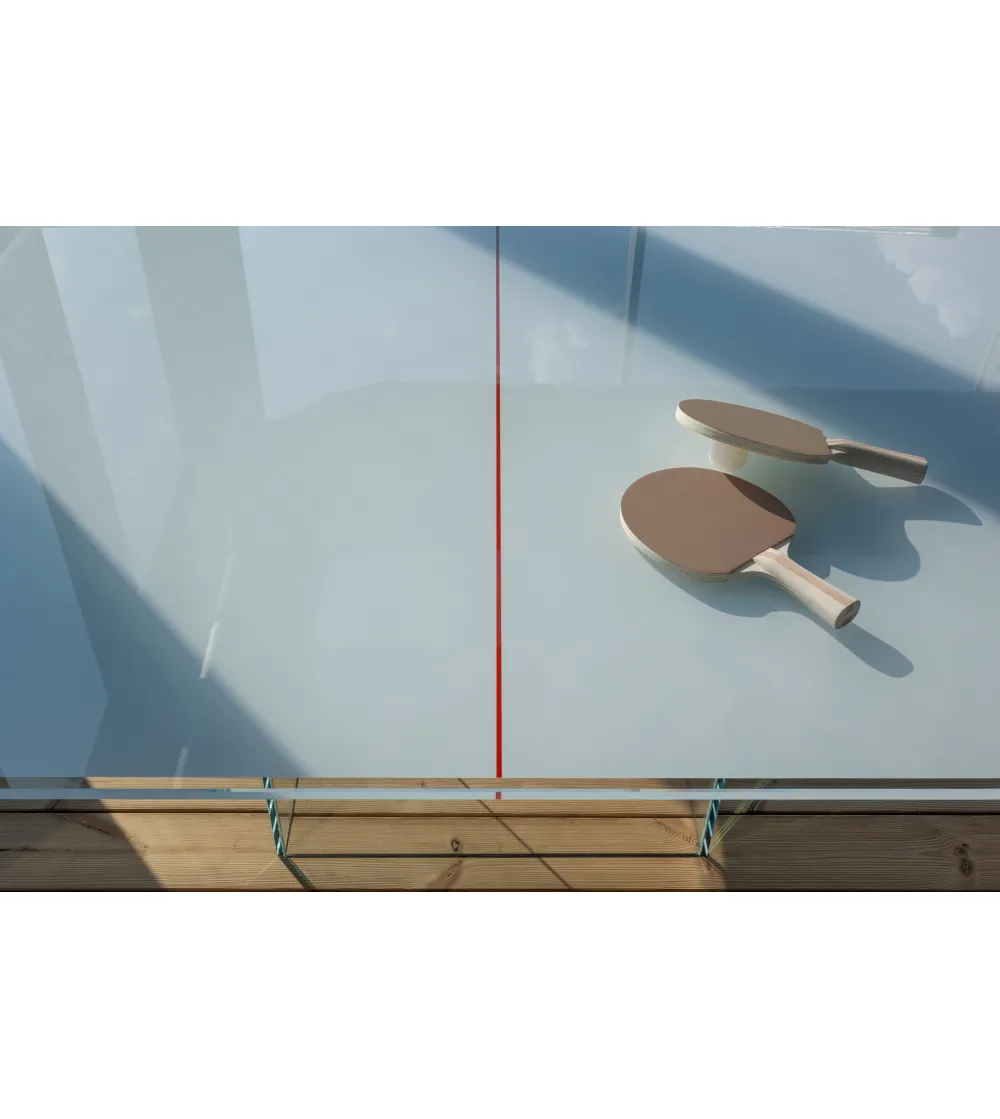 Table De Ping Pong En Vidrio Cristal...