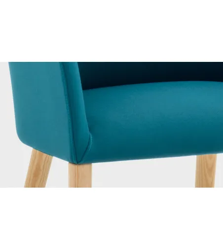 Poltroncina Milly con Base in Legno - Viganò Office