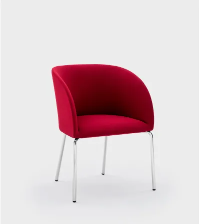 Poltroncina Milly con Quattro Gambe in Acciaio - Viganò...
