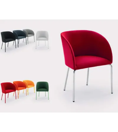 Viganò Office - Milly-Sessel mit vier Stahlbeinen 2