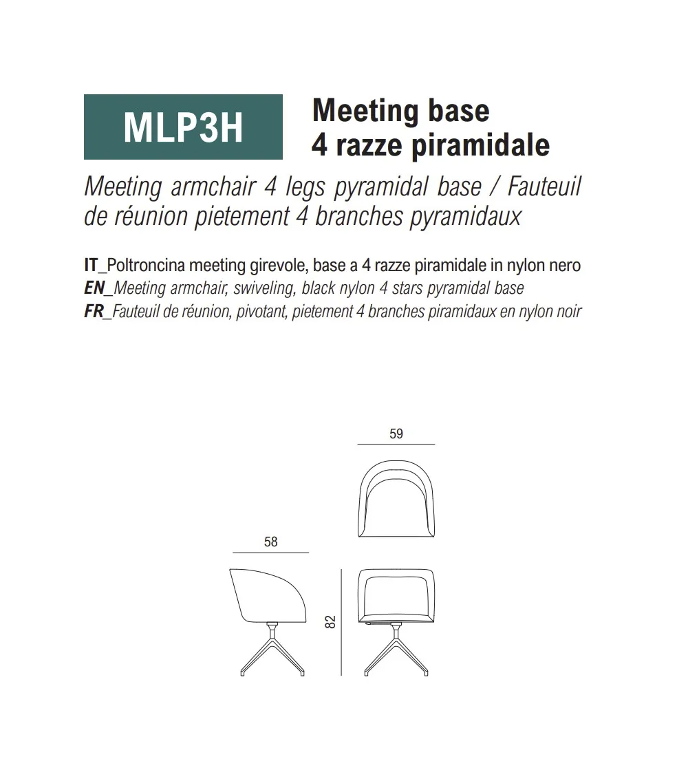 Viganò Office - Milly Armchair with...