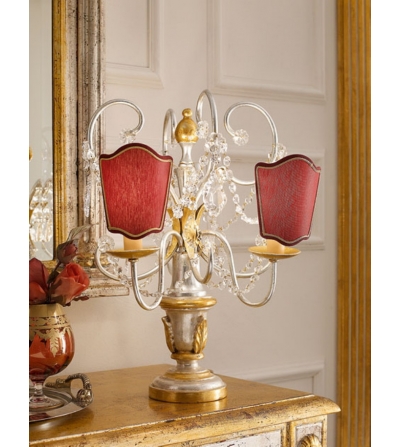 Lamp with Crystals and Red Fans Article 948 Fanfani Andrea