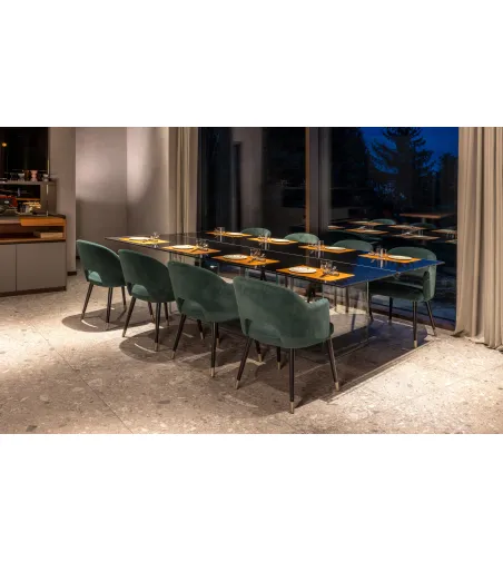 Table De Ping Pong En Verre Cristal Black - Fas Pendezza