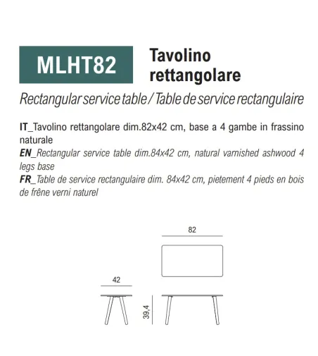 Table Basse Rectangulaire Milly - Viganò Office