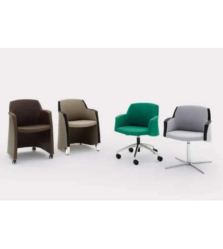 Fauteuil Miss Grace avec Base Plate - Viganò Office