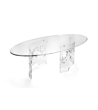 Mesita Transparente Flor - Iplex