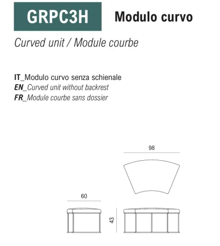 Viganò Office - Greg Curved Pouf
