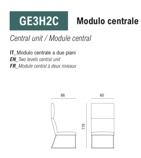Viganò Office - George two Levels Modular Sofa