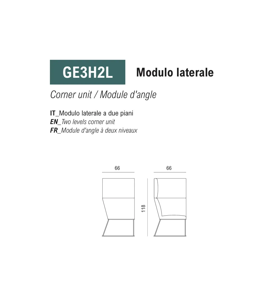 Sofá Modular de dos Niveles George -...