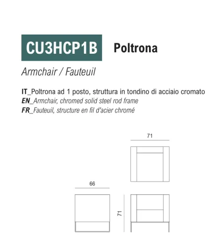 Fauteuil Cubino - Viganò Office