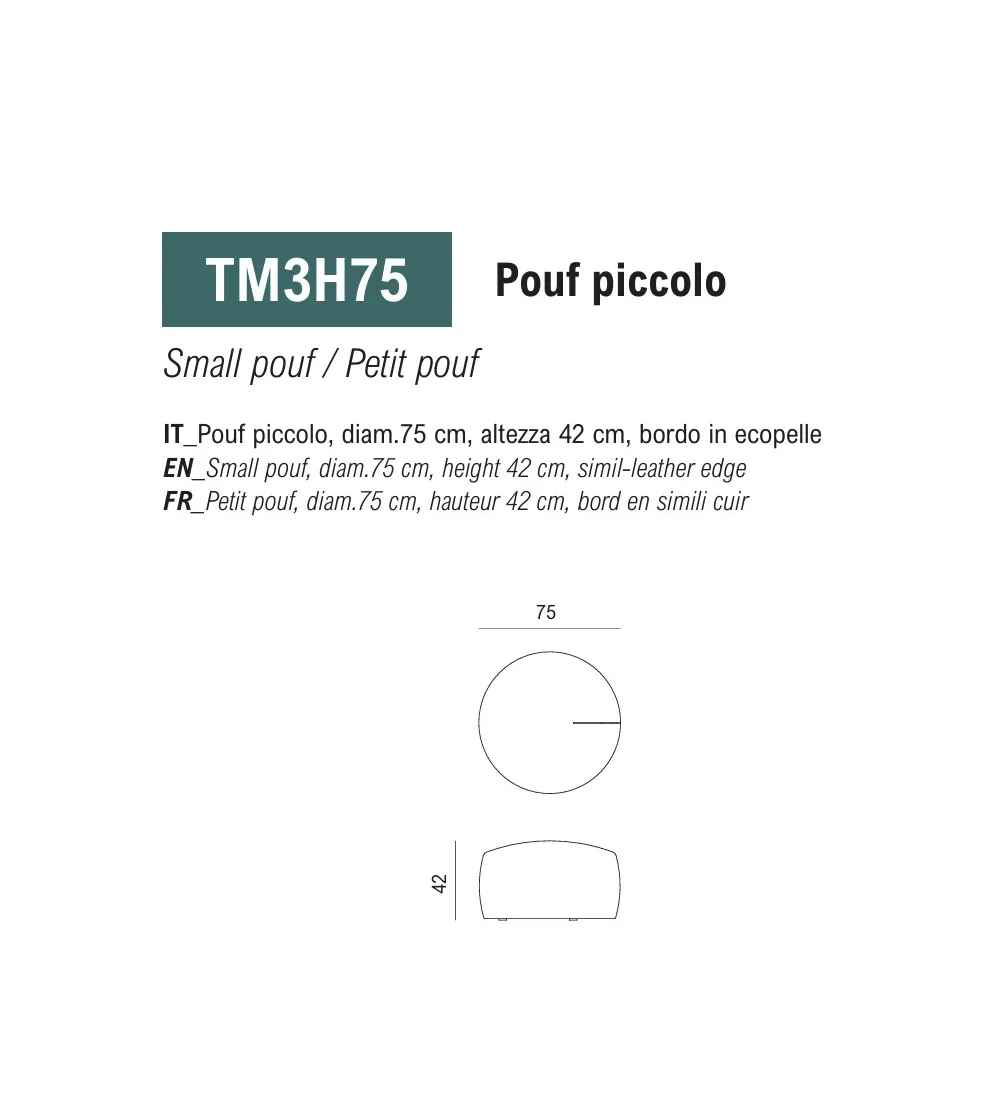 Pouff Tommy Piccolo - Viganò Office