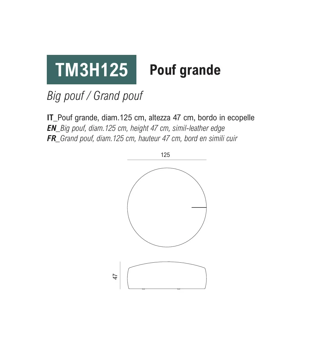 Pouf Tommy Grand - Viganò Office