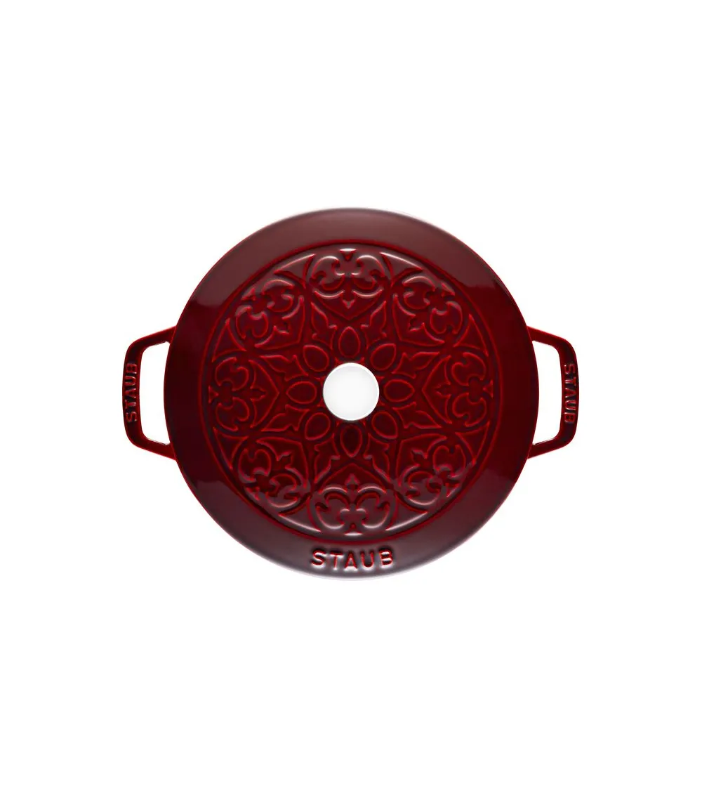 Lily Pattern Runde Cocotte - Staub
