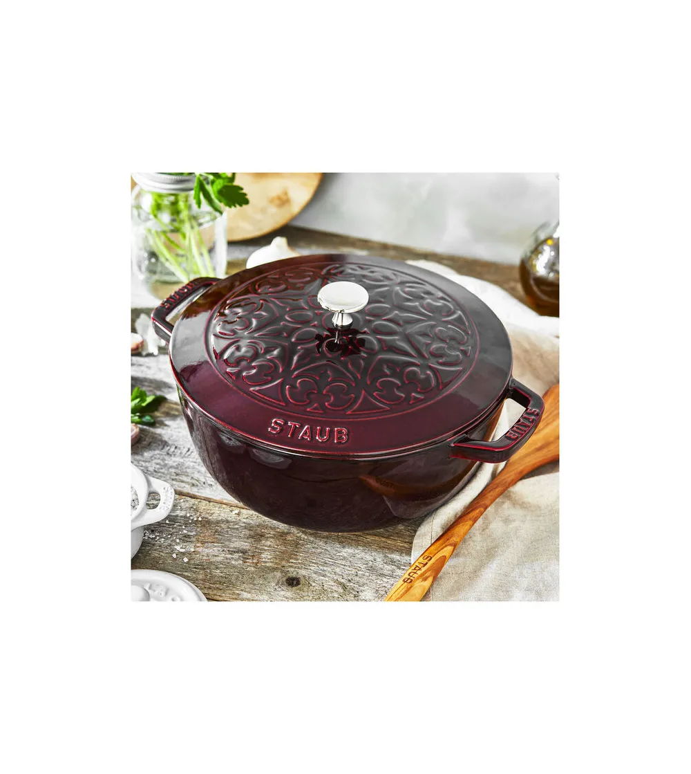 Cocotte Rotonda Lily Pattern - Staub