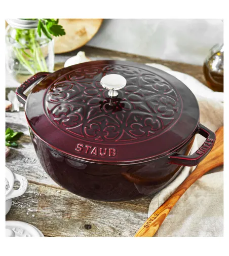 Cocotte Redonda Lily Pattern - Staub