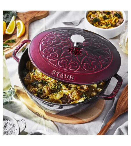 Lily Pattern Runde Cocotte - Staub