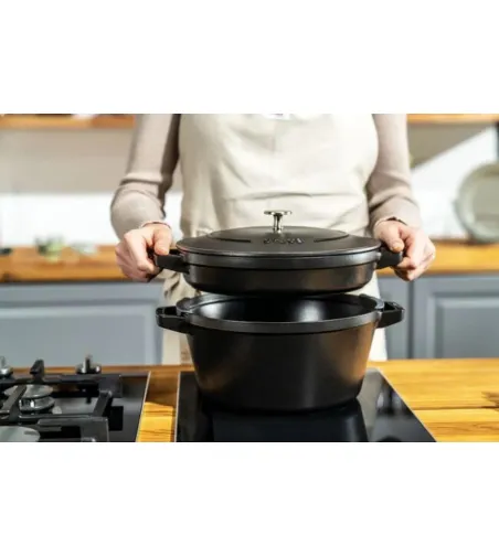 Set 2 Stackable Round Cocotte - Staub