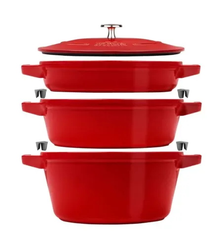 Set 3 Stackable Round Cocottes - Staub