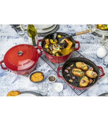 Ensemble 3 Cocotte Impilabili Rotonde - Staub