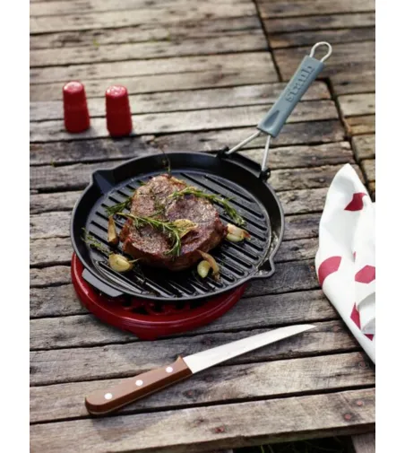 Bistecchiera Rotonda Con Becchi - Staub