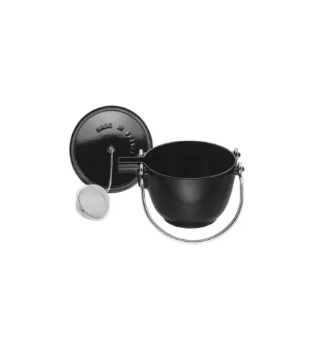 Runde Schwarze Teekanne - Staub