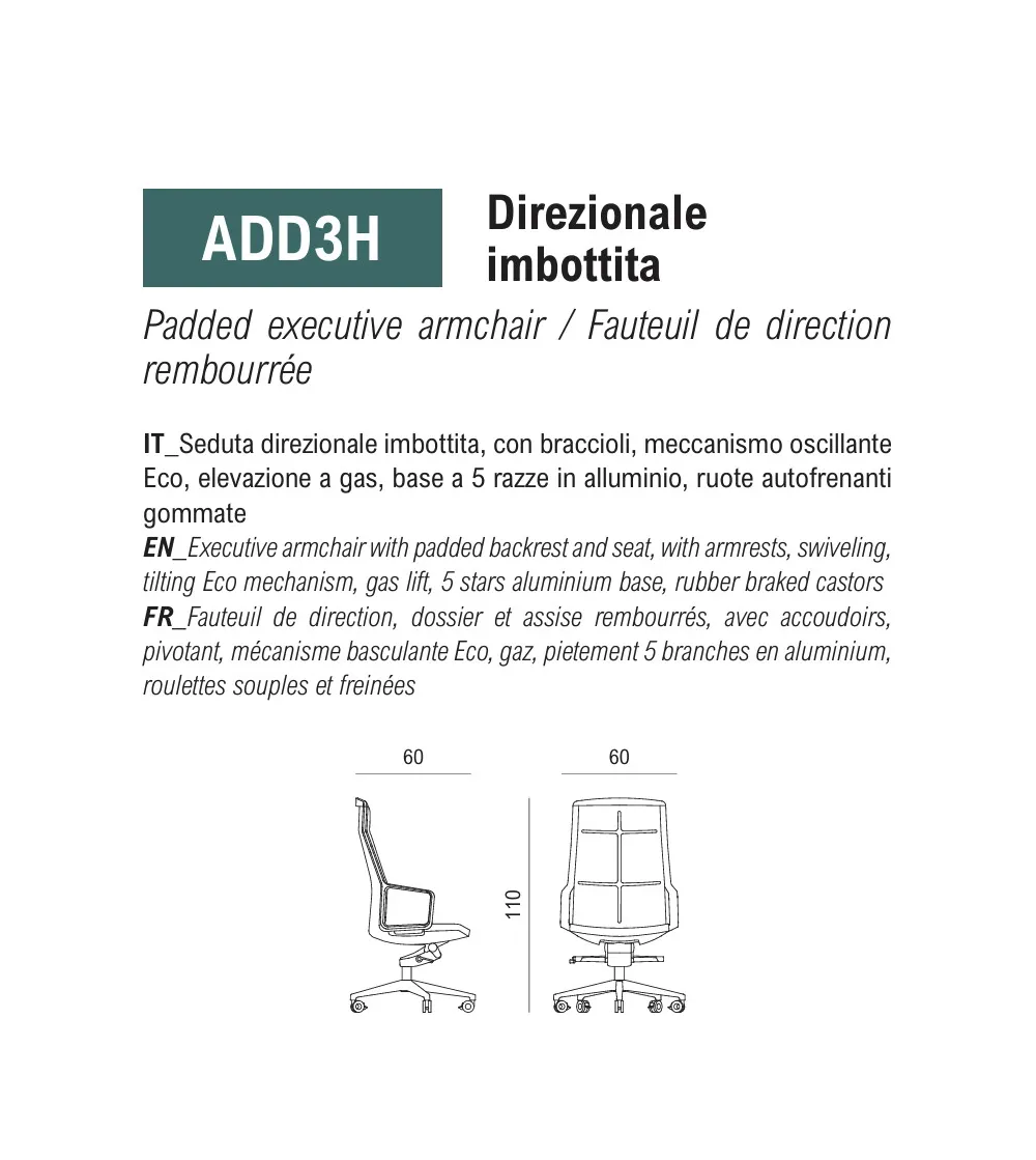 Fauteuil Manager Adele - VIganò Office