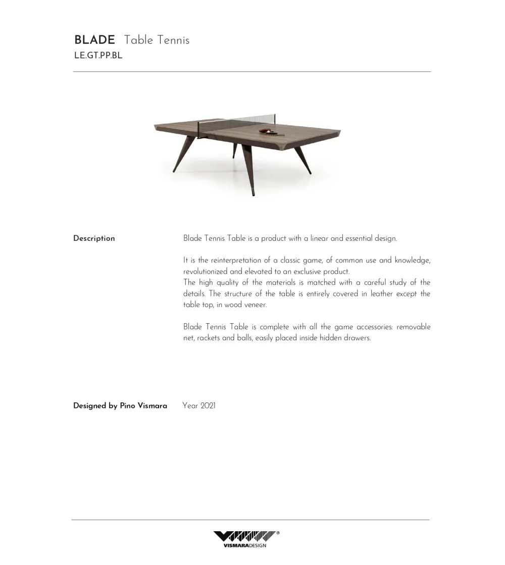 Tavolo Da Ping Pong Blade - Vismara...