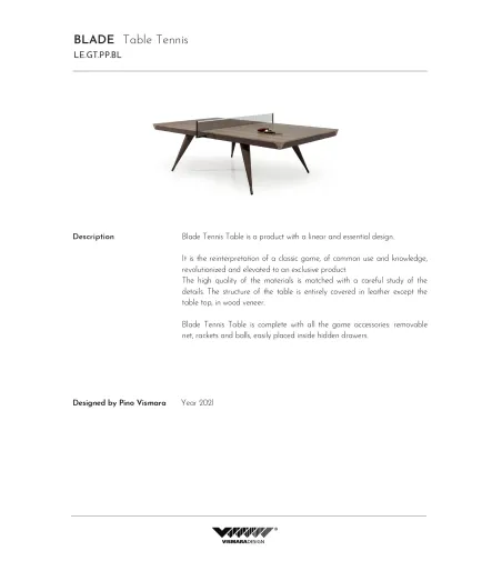 Tavolo Da Ping Pong Blade - Vismara Design