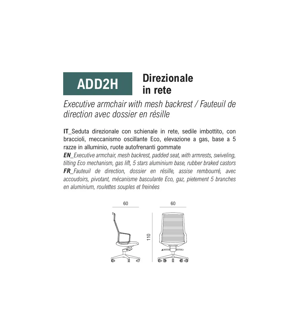 Fauteuil de Direction Adele ave...