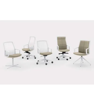 Viganò Office - Adele Armchair with Mesh Backrest and... 2