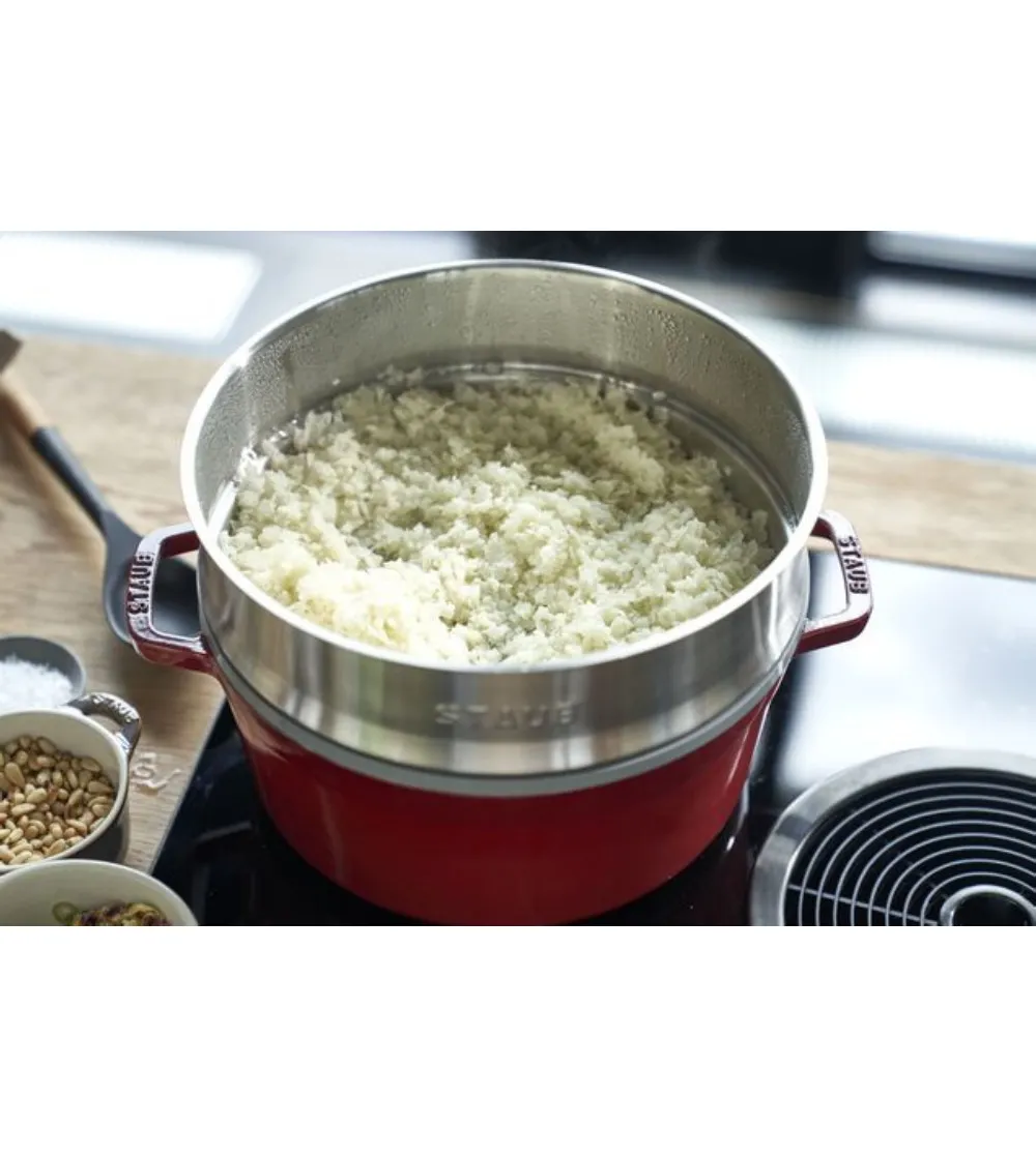 Kokotte Mit Rundem Dampfkorb  - Staub