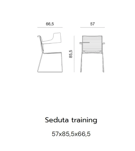 Chaise Visiteur Winner avec Tablette Écritoire - Viganò Office