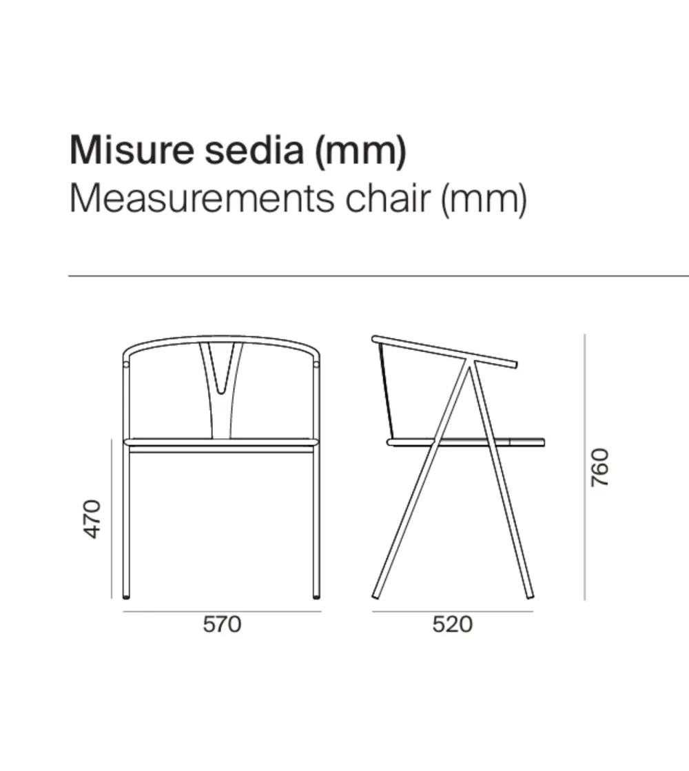 Sedia Ester Y - Ambiance Italia