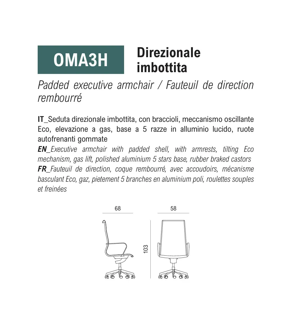 Viganò Office - Omega Executive Armchair