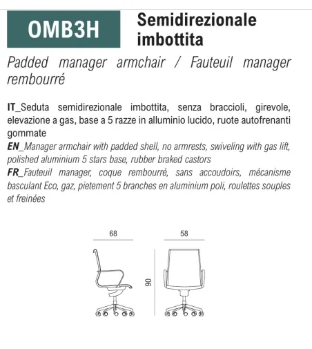 Fauteuil Manager Omega - Viganò Office