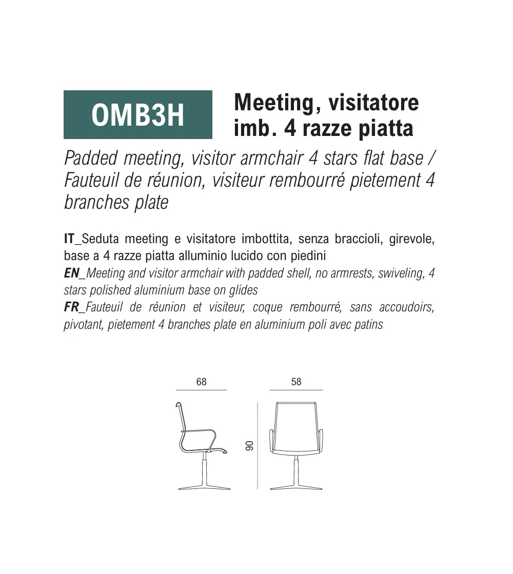 Viganò Office - Omega Sessel mit...