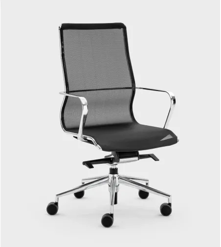 Viganò Office - Omega Executive Armchair with Mesh Backrest
