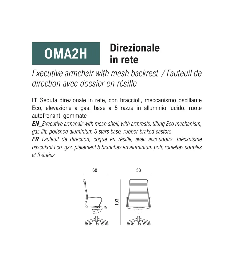 Fauteuil de Direction Omega avec...