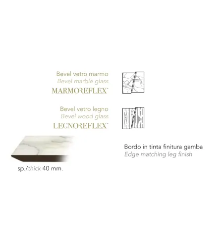 Tavolo Segno 72 Bevel - Reflex