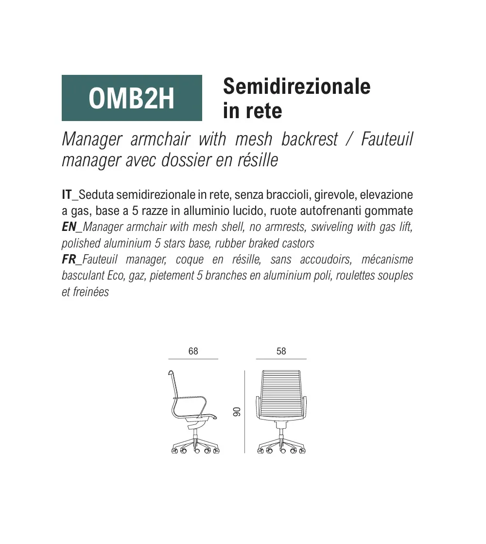 Poltrona Semidirezionale in Tela...