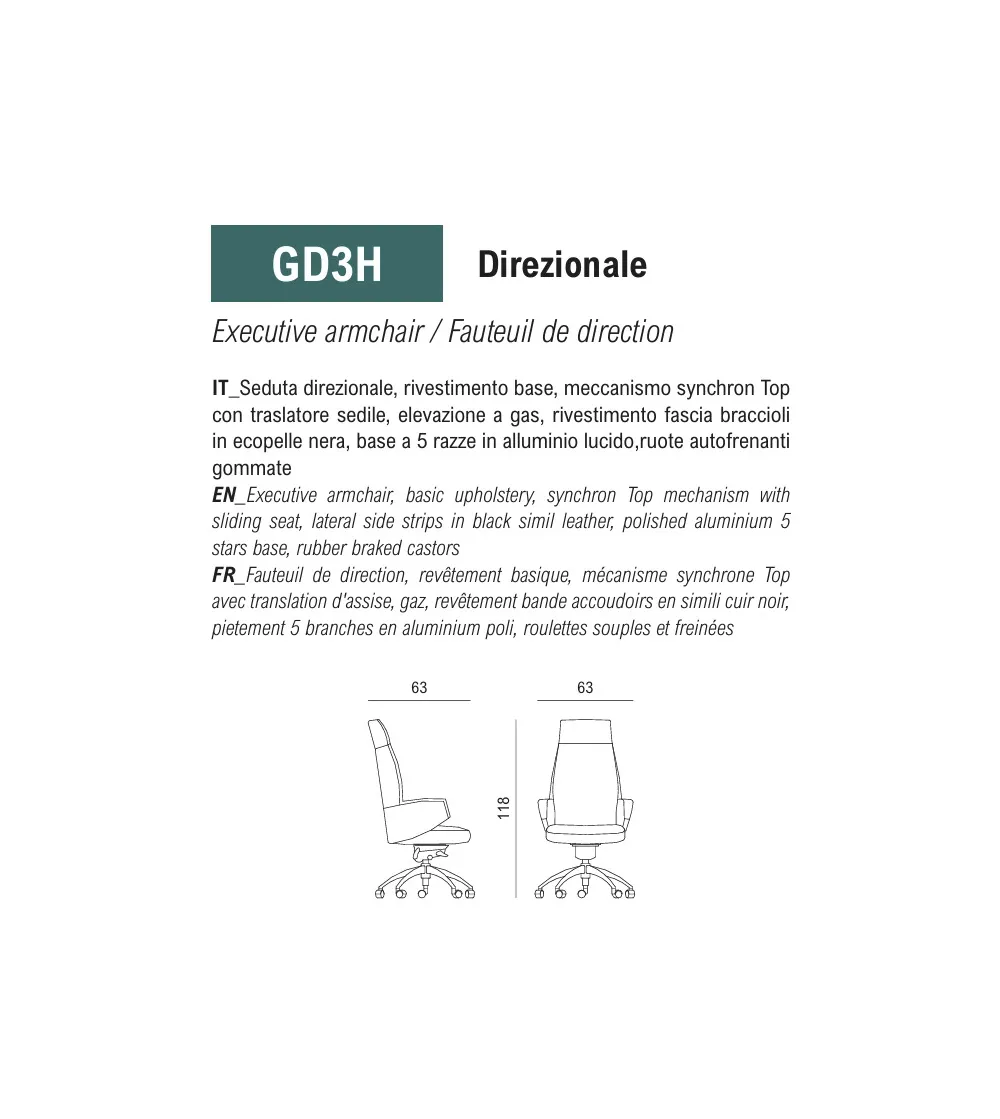 Sillón Directivo Grace - Viganò Office