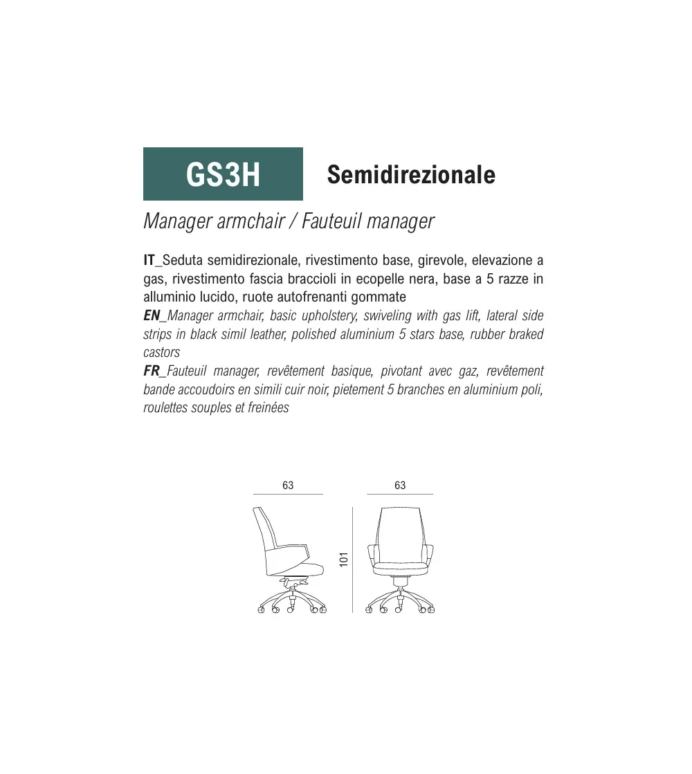 Viganò Office - Grace Manager Armchair