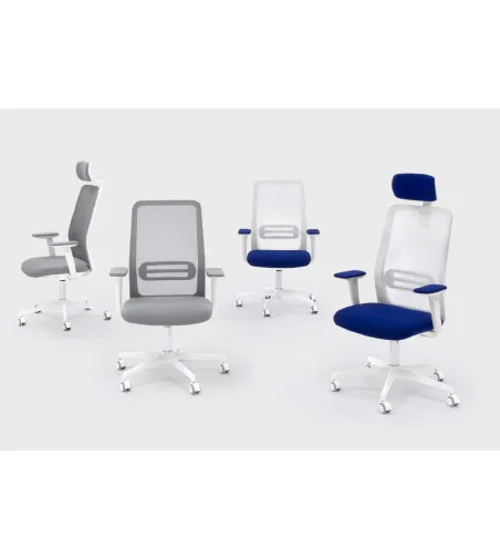 Sillón Semidirectivo Queen 2022 con Respaldo de Malla - Viganò Office