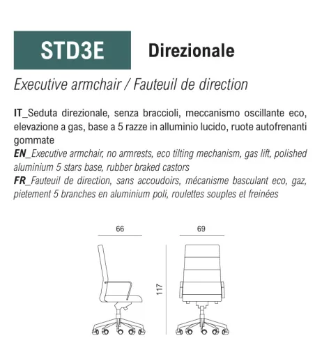 Poltrona Direzionale Star - Viganò Office