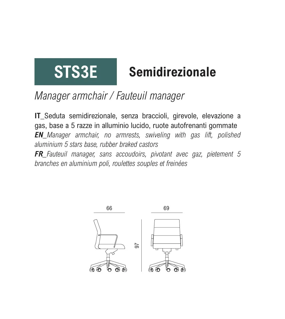 Viganò Office - Star Manager Armchair