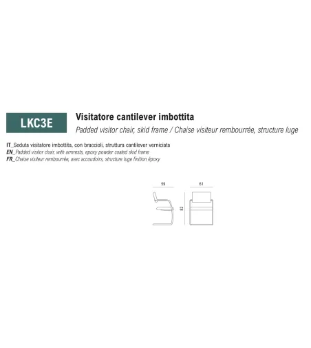 Sedia Cantilever Logika - Viganò Office