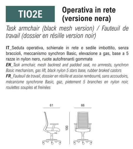 Viganò Office - Time Managersessel mit Netzrückenlehne