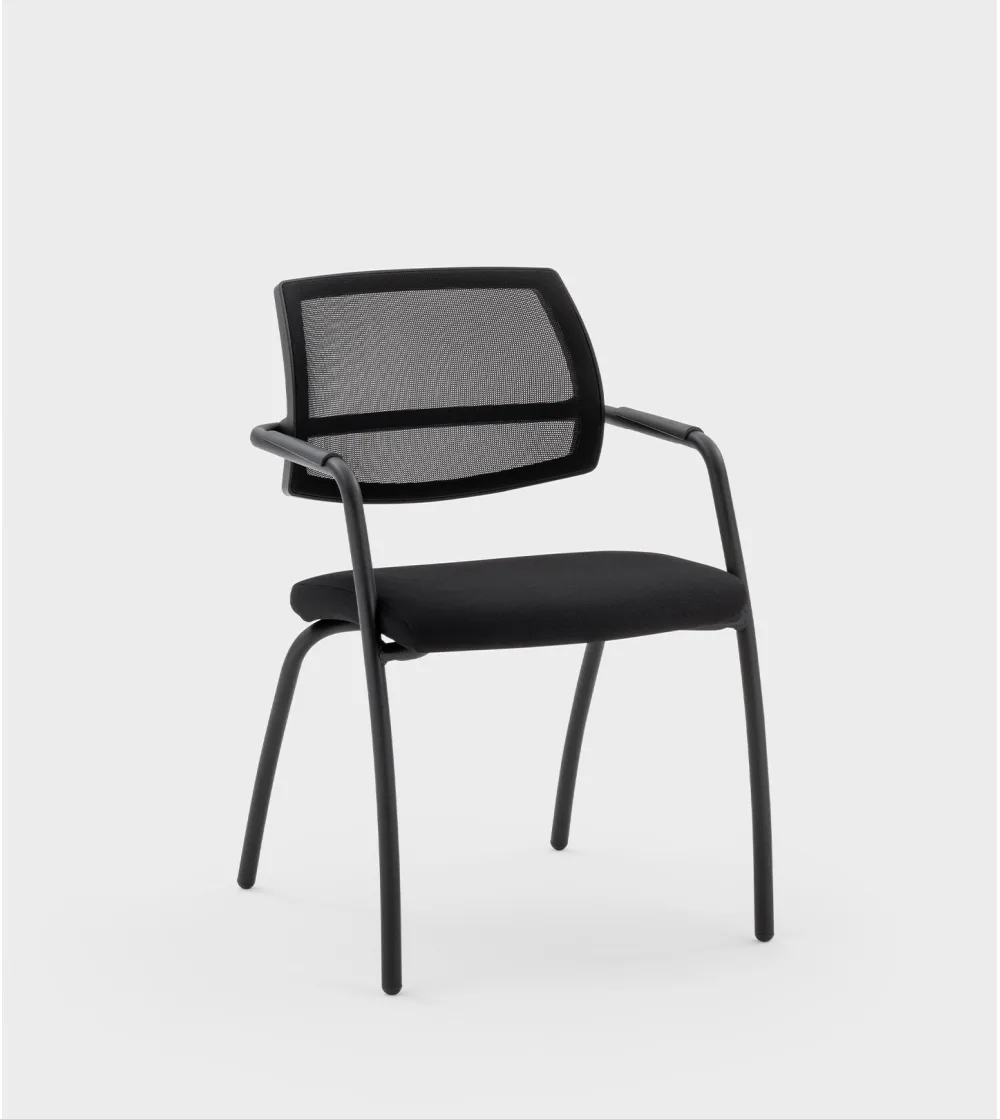 Viganò Office - Time Visitor Chair with Mesh Backrest
