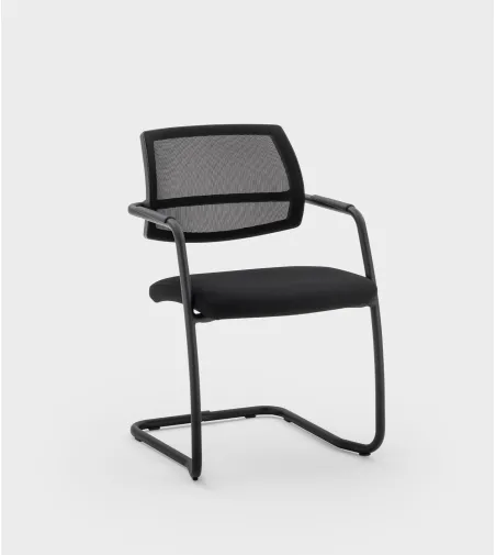 Chaise Time avec Structure Luge et Dossier en Résille - Viganò Office