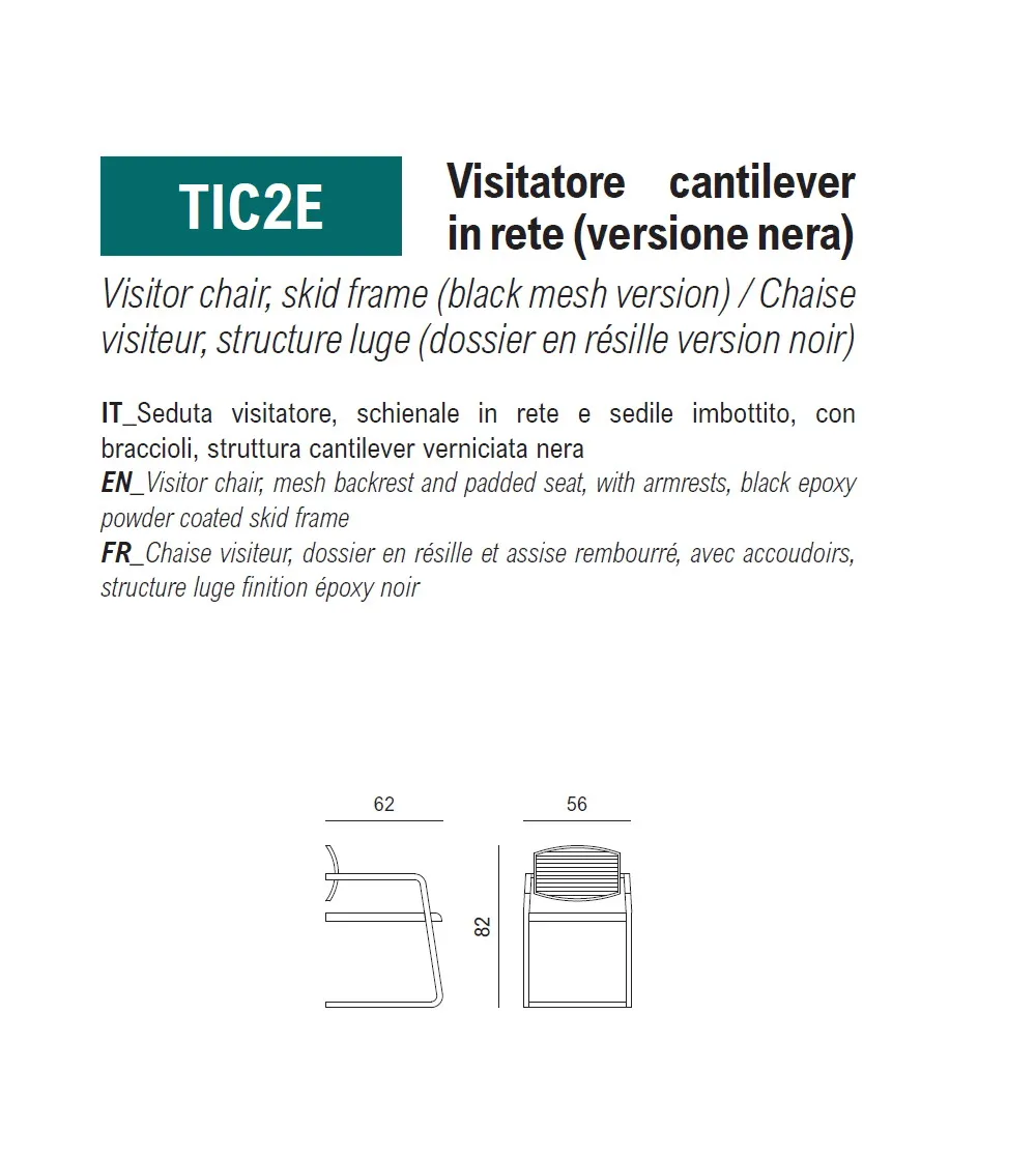 Sedia Cantilever in Tela Time -...